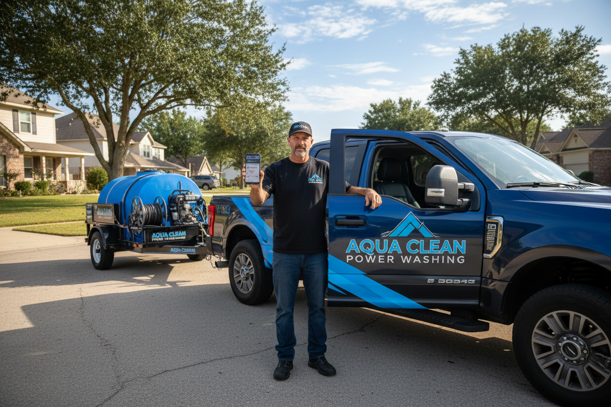 Pressure Washing Truck and Rig, Marketing Locally, Truck Wrapped With Branding