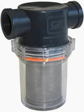 (25)GP CLEAR BOWL WATER FILTER 1" I / O 50 MESH S.S. Not specified