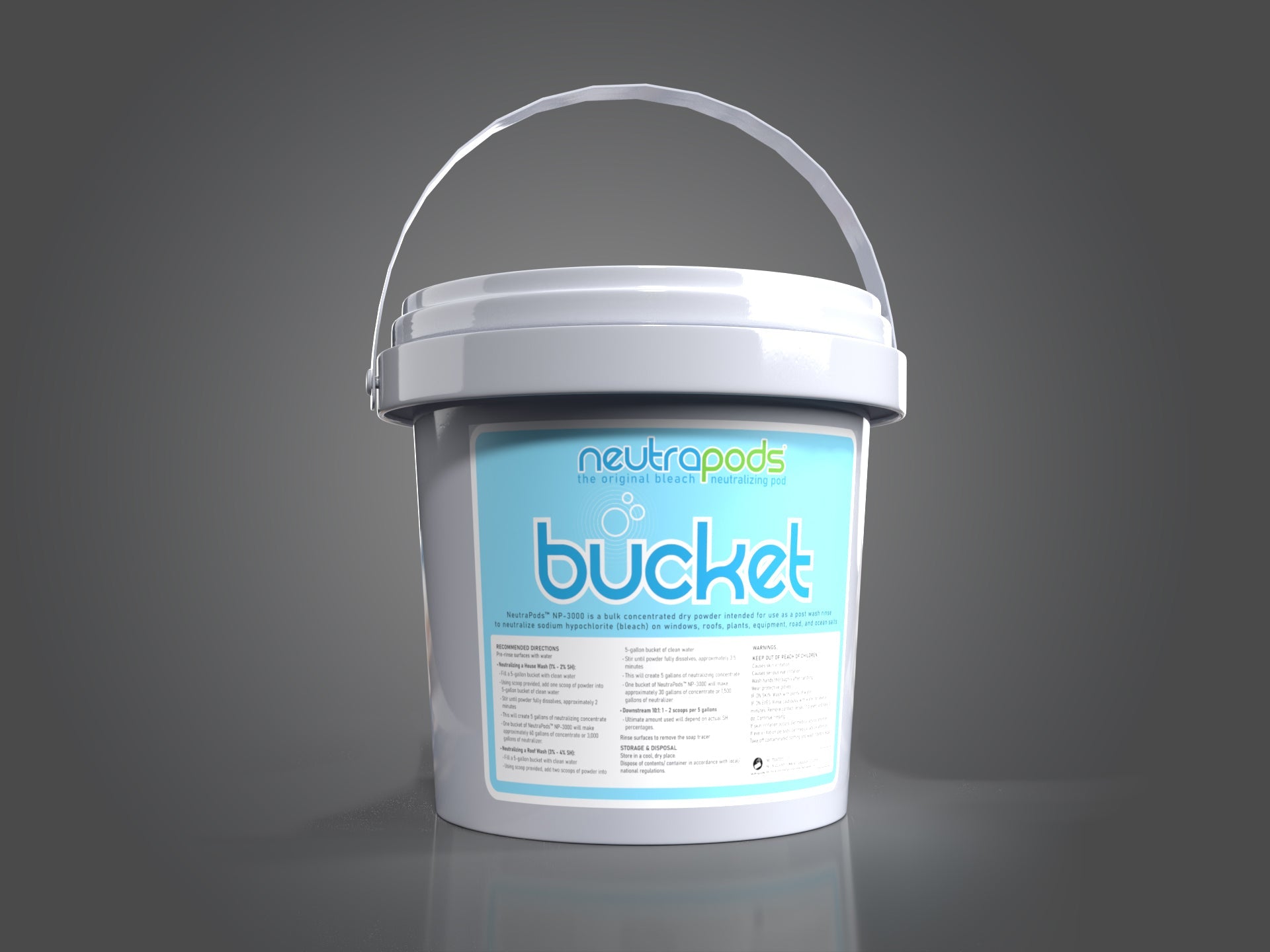 Neutrapods Bleach Neutralizer Bucket | Concentrated SH Neutralizer Powder Neutrapods